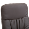 The Furniture Hubs 2pc Brown PU Leather Recliner & Ottoman