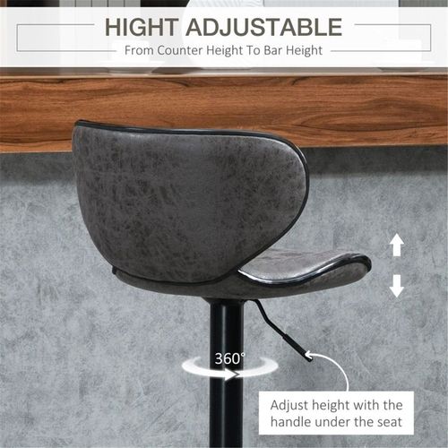 The Furniture Hub Vintage Leather Chairs & Stools Pair