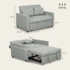 Furniture Hubs 2‑Seat Convertible Sofa Bed with Cushions Set
