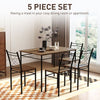 The Furniture Hubs 5 Piece Dining Table and Chairs Set