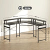 The Furniture Hubs L‑Shaped Corner Computer Desk onitorStand