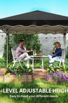 Steel Frame Gazebo with Reflective Lining for Outdoor Events - Black
