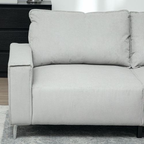 Cosy Corduroy Three-Seater Sofa - Modern Comfort for Any Living Space
