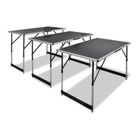 The Furniture Hub 3pc Foldable Height-Adjustable Pasting Table