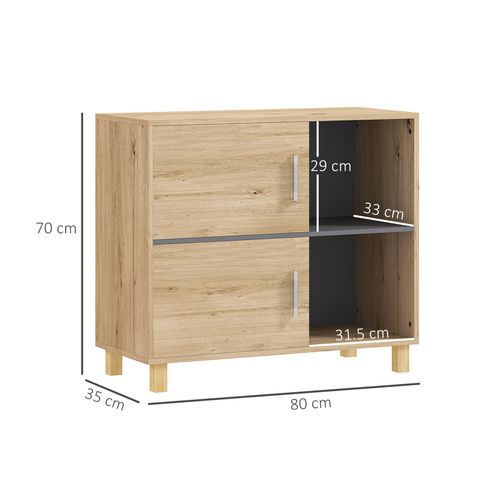 The Furniture Hubs Bath Cabinet w/ Compartments & Doors