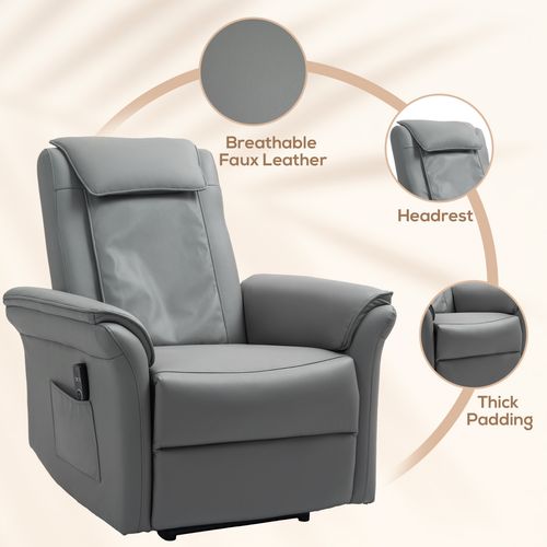 The Furniture Hubs Massage Recliner Chair Breathable Leather