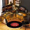 The Furniture Hubs L‑Shaped Corner Computer Desk onitorStand