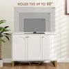 HOMCOM Sideboard with Adjustable Shelves & Doors for Living Room, White