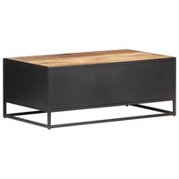 The Furniture Hubs Coffee Table 90×50×35 -Mango Wood & Cane
