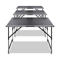 The Furniture Hub 3pc Foldable Height-Adjustable Pasting Table