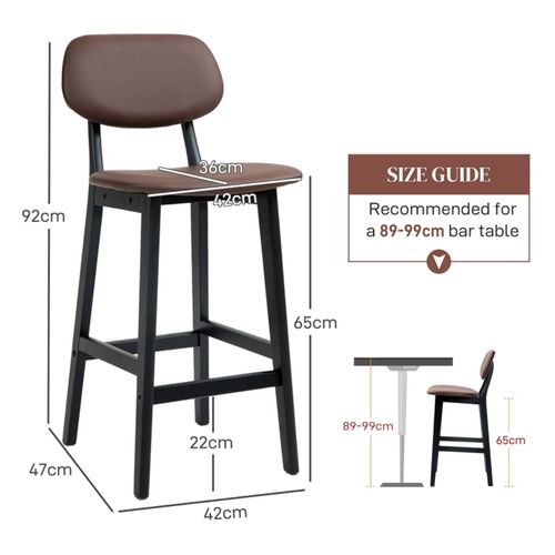 The Furniture Hubs 2 Sets Faux Leather Chairs & Bar Stools