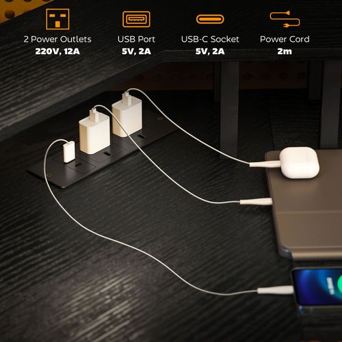 The Furniture Hubs L‑Shaped Corner Computer Desk onitorStand