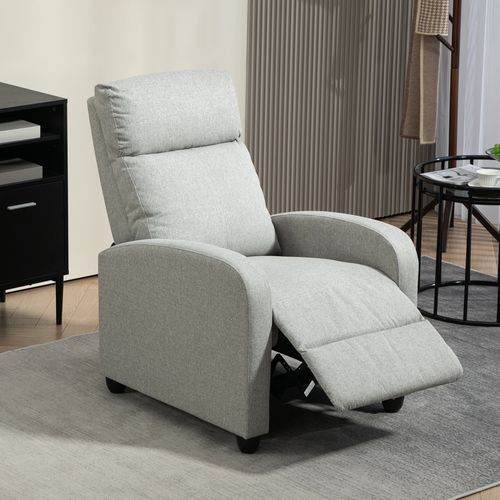 The Furniture Hubs Linen Reclining Chair with Padded Seat