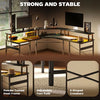 The Furniture Hubs L‑Shaped Corner Computer Desk onitorStand