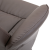 The Furniture Hubs 2pc Brown PU Leather Recliner & Ottoman