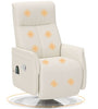 Massage Reclining Chair with Adjustable Backrest, Cream White