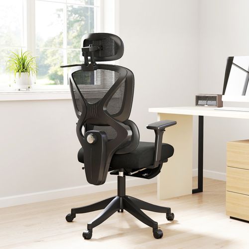 The Furniture Hubs Ergonomic Recliner Office Chair Footrest