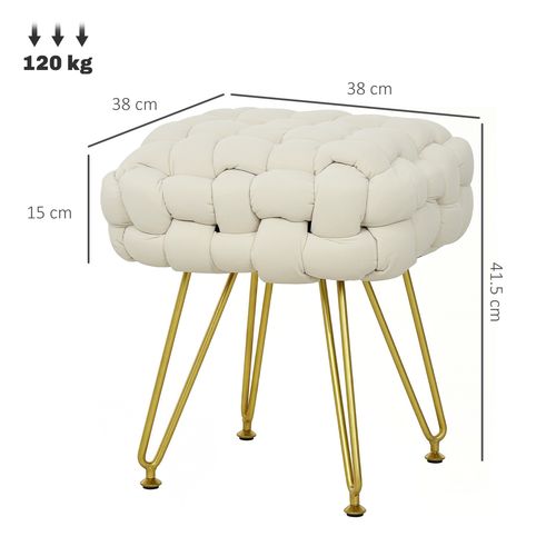 The Furniture Hubs Woven Velvet Foot Stool