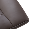 The Furniture Hubs 2pc Brown PU Leather Recliner & Ottoman