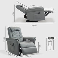 The Furniture Hubs Massage Recliner Chair Breathable Leather