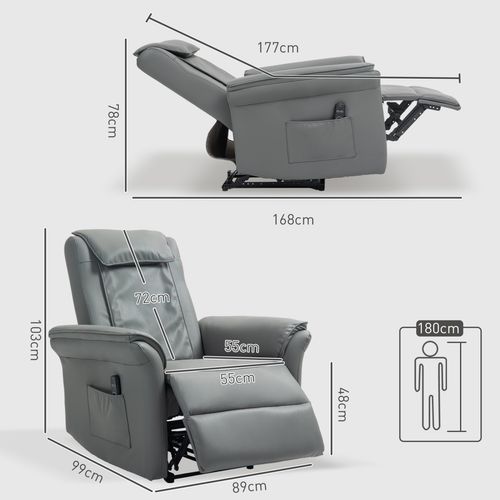 The Furniture Hubs Massage Recliner Chair Breathable Leather