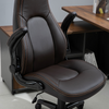 PU Leather Swivel Office Chair Adjustable by The Furniture Hubs