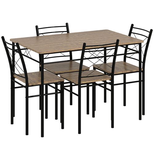 The Furniture Hubs 5 Piece Dining Table and Chairs Set