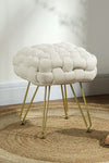The Furniture Hubs Woven Velvet Foot Stool