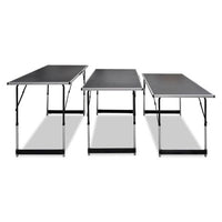The Furniture Hub 3pc Foldable Height-Adjustable Pasting Table
