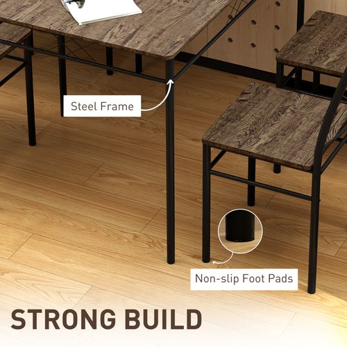 The Furniture Hubs 5 Piece Dining Table and Chairs Set