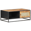 The Furniture Hubs Coffee Table 90×50×35 -Mango Wood & Cane