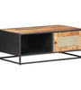 The Furniture Hubs Coffee Table 90×50×35 -Mango Wood & Cane