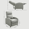 The Furniture Hubs Linen Reclining Chair with Padded Seat