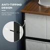 Wooden Top for Closet Hallway Grey with 6 Drawer