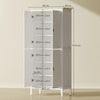 Tall Pantry Cupboard with Motion Sensor LED Light – Freestanding Kitchen Storage Cabinet