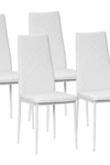 Set of 4 Faux Leather Dining Chairs