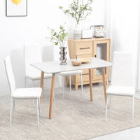 Set of 6 Faux Leather Dining Chairs