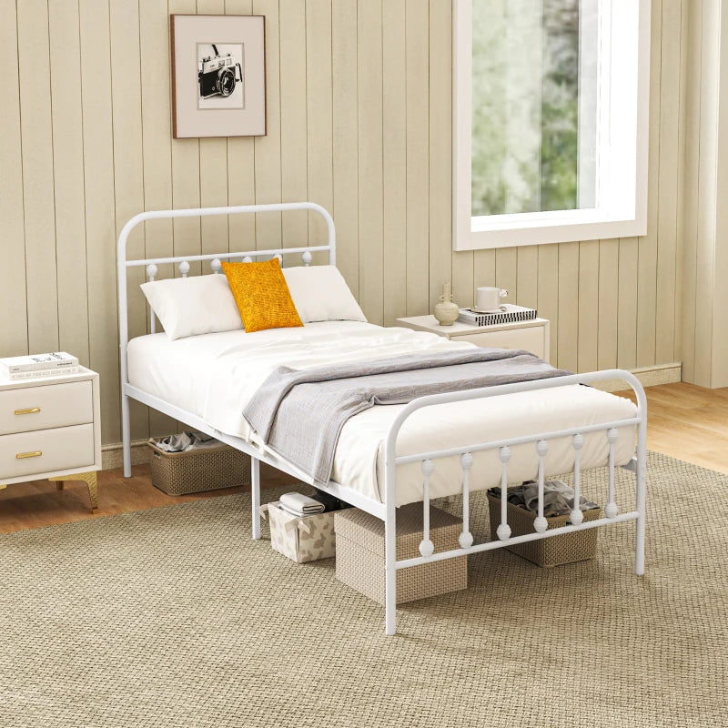 King Size Minimalist Metal Bed Frame | The Furniture Hubs